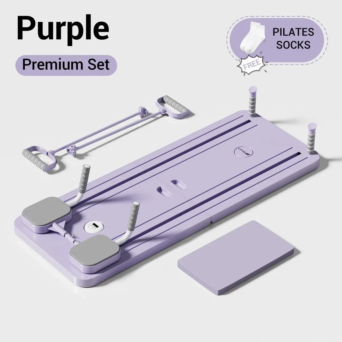 A1 Pilates Board with Yoga Socks - Pilates Equipment Set, Multifunctional Foldable Home Pilates Board, 5-In-1 Pilates Skateboard，Summer Wins Summerwins