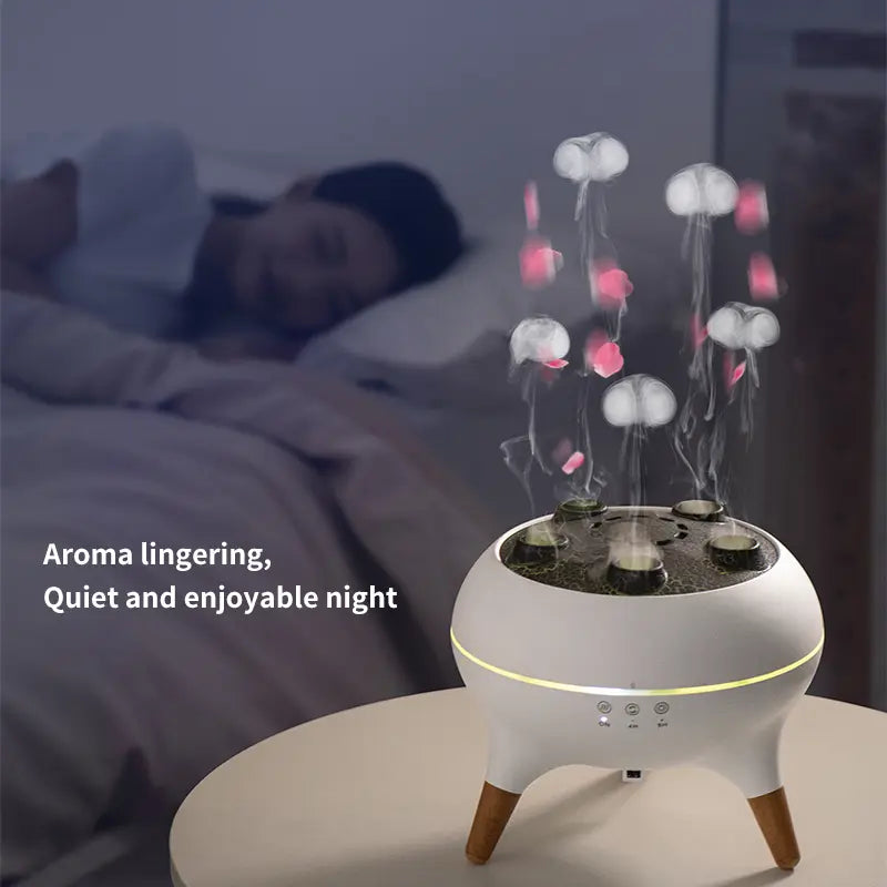 3-In-1 Home Humidifier - Colorful Night Aroma Diffuser, Mist Won'T Wet the Desk, Perfect for Bedroom, Office, Aromatherapy Gift Color Light White Noise