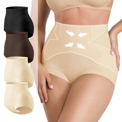 Morelect 1/3/4 Pcs Women'S High Waist Panties, Front Crisscross Design with Gentle Shaping Effect, Breathable Lightweight for Daily Comfort, Stay-Put Boned Waistband, Everyday Soft Briefs.