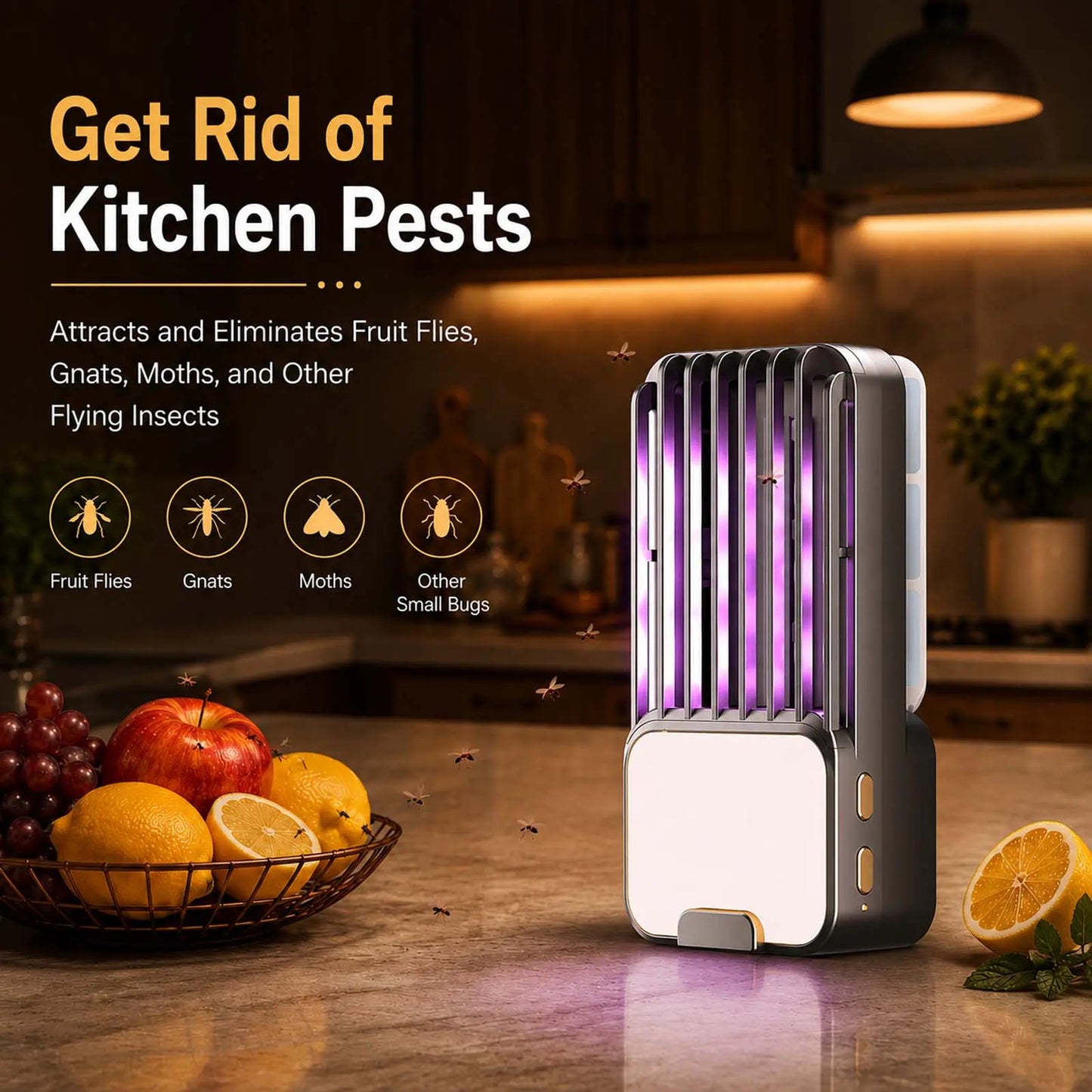 Generation-Uv Light Mosquito Trap Lamp for Indoor Use, Portable Night Light with Quiet Operation