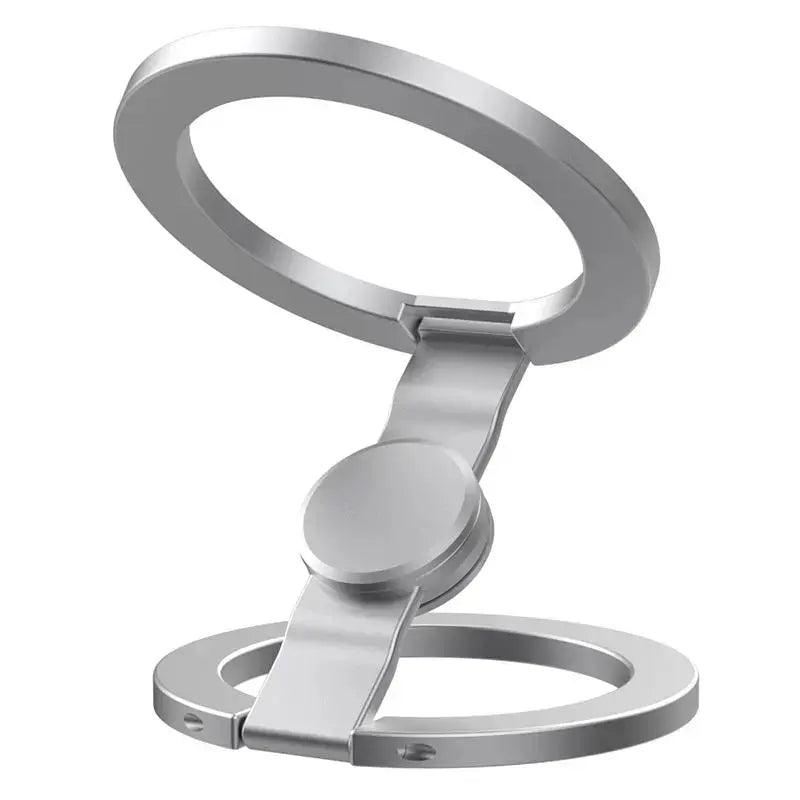 Nexmart Aluminum Magnetic Phone Grip Stand – 360° Foldable Desktop Holder, Fidget Stress Reliever, Universal for All Smartphones (Metal Ring Adapter Included)