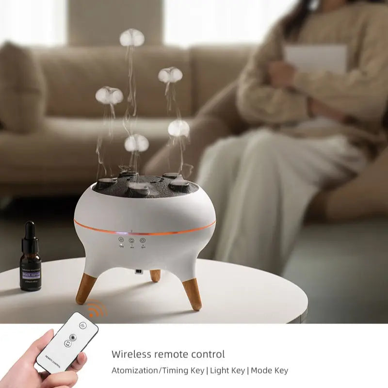 3-In-1 Home Humidifier - Colorful Night Aroma Diffuser, Mist Won'T Wet the Desk, Perfect for Bedroom, Office, Aromatherapy Gift Color Light White Noise