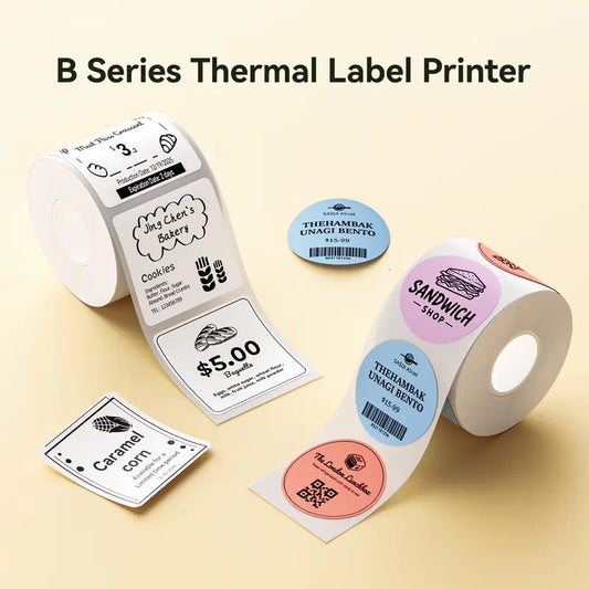 NIIMBOT Labels for B-Series Thermal Label Printer, Thermal Label Tape for Marson Jar/Bakery/Grocery/Barcode/Return Address/Small Business,Back to School,Back to School Haul