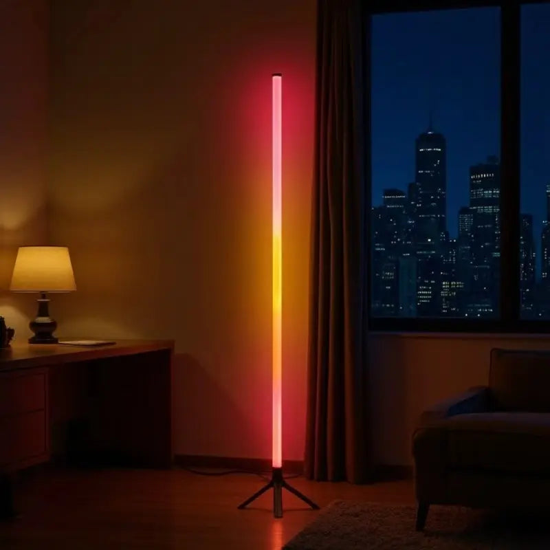 Triangular Floor Standing Light Fixture, Home Lighting, Cozy Decorative Ambiance Lighting for Bedroom