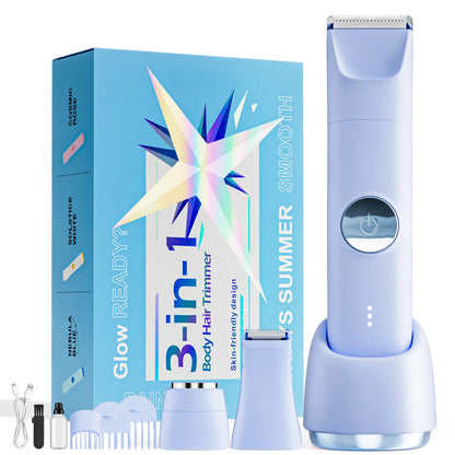 3-In-1 Women'S Electric Shaver & Bikini Trimmer | Painless Wet/Dry Hair Removal, IPX6 Waterproof, 120-Min Battery