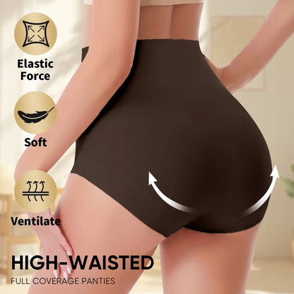 Morelect 1/3/4 Pcs Women'S High Waist Panties, Front Crisscross Design with Gentle Shaping Effect, Breathable Lightweight for Daily Comfort, Stay-Put Boned Waistband, Everyday Soft Briefs.