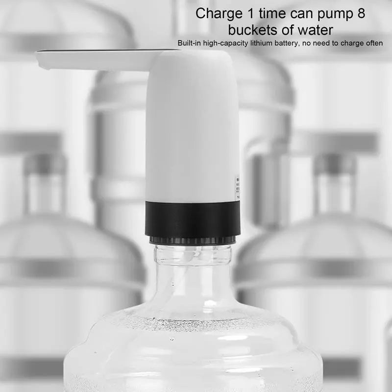 Large Bucket Water Dispenser, Rechargeable USB Automatic Water Dispenser, Portable and Quiet, Compatible with 1.5-Liter to 18.9-Liter Bottles, Suitable for Home, Office, and Camping