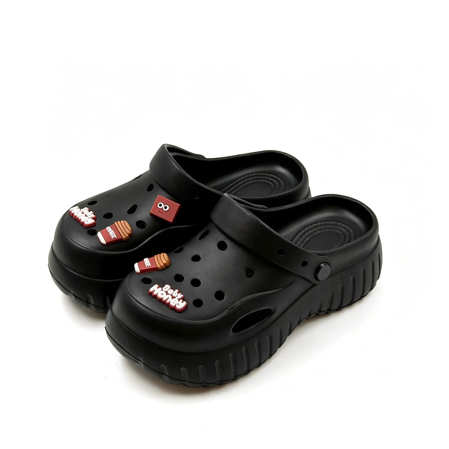 GRIP&GO Women'S EVA Clogs - No-Buckle, Easyslide, Comfi, Footbed Design, Decorated with Various Elements, Durable, Non-Slip Sole, Breathable, Comfortable Slide Slippers for Home & Outdoor Walking, No-Buckle Women'S Clogs, Easyslide Women'S Clogs