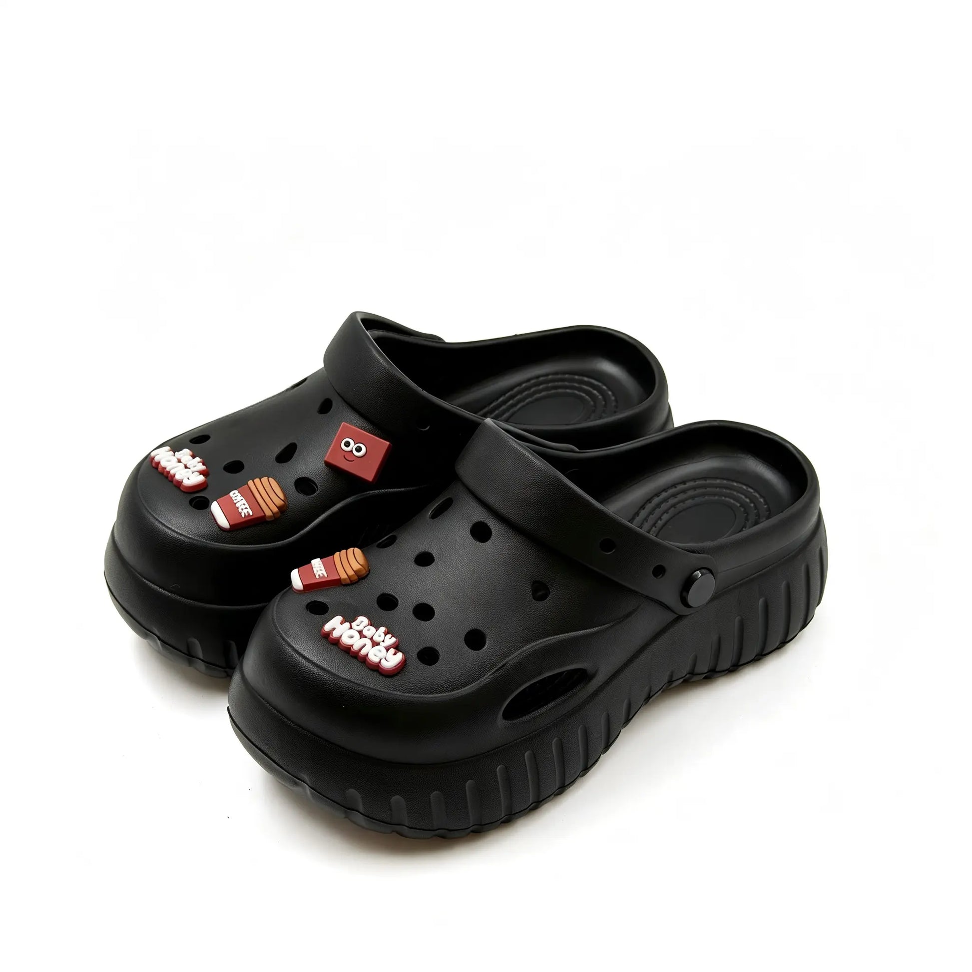 GRIP&GO Women'S EVA Clogs - No-Buckle, Easyslide, Comfi, Footbed Design, Decorated with Various Elements, Durable, Non-Slip Sole, Breathable, Comfortable Slide Slippers for Home & Outdoor Walking, No-Buckle Women'S Clogs, Easyslide Women'S Clogs
