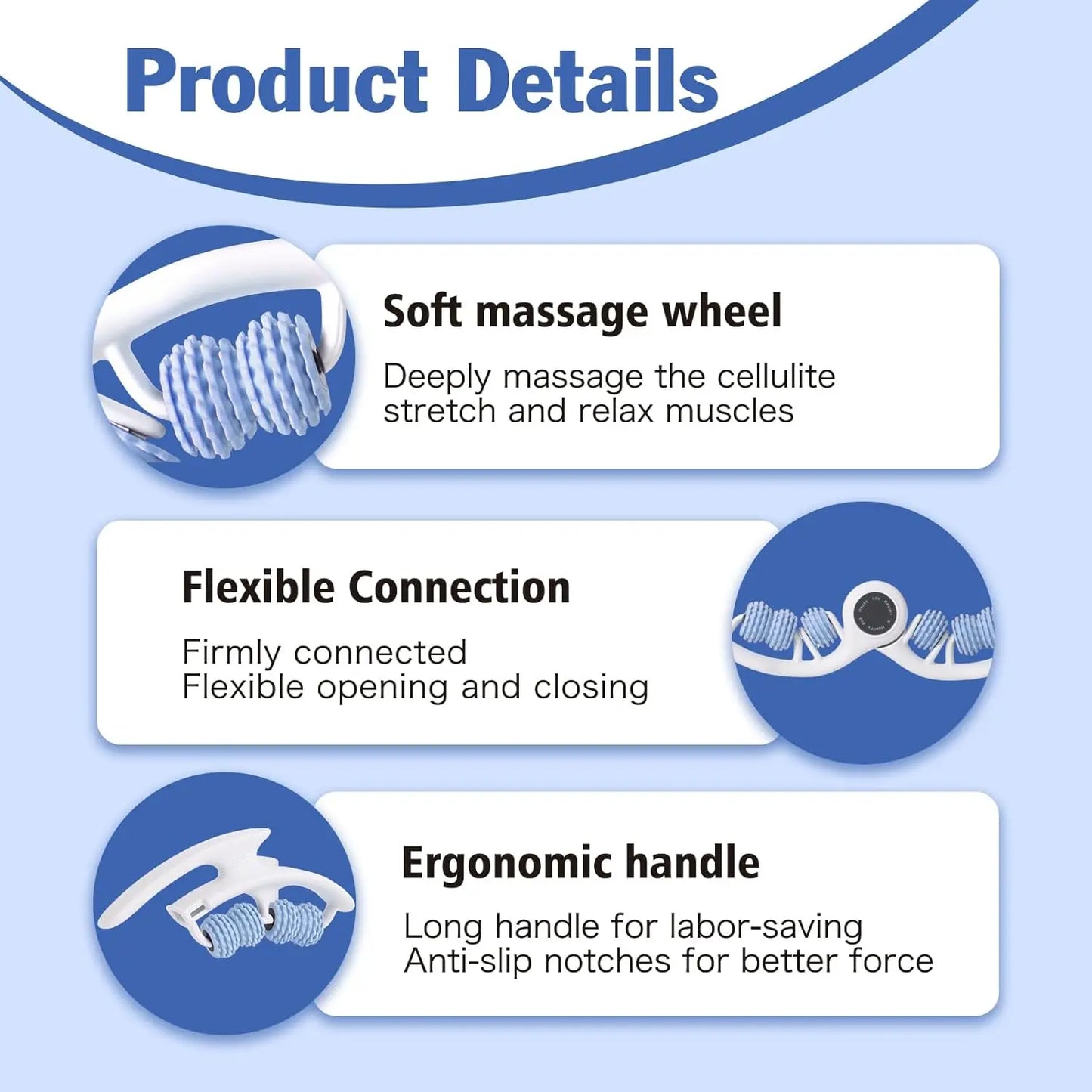 Manual Leg Roller Tool for Daily Stretching and Fitness Relaxation
