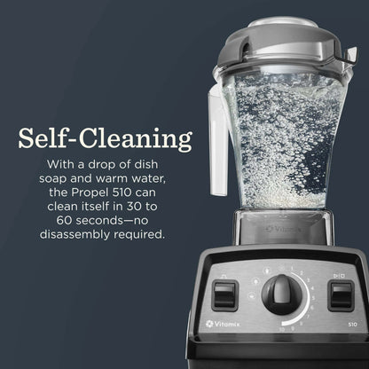 Vitamix Propel Series 510 Blender, 48 Oz Self-Cleaning Container, Stainless-Steel Blades, 3 Blending Programs for Smoothies, White