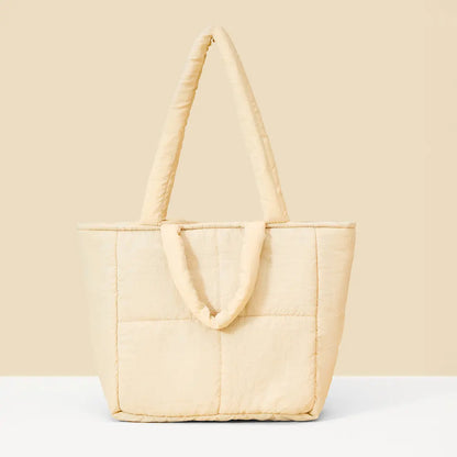 MINISO AIR Series Soft Large-Capacity Casual Minimalist Decluttering Shoulder Tote Bag, College Style Tote Purse, Home Organizer Storage Bag for School & Daily Use