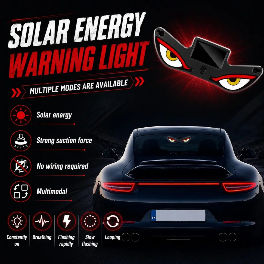 3PCS Devil Eyes LED Car Sign, Dynamic Windshield Light USB Powered, Stand Out at Night Easy Install, for Car Shows Night Driving Car Lovers