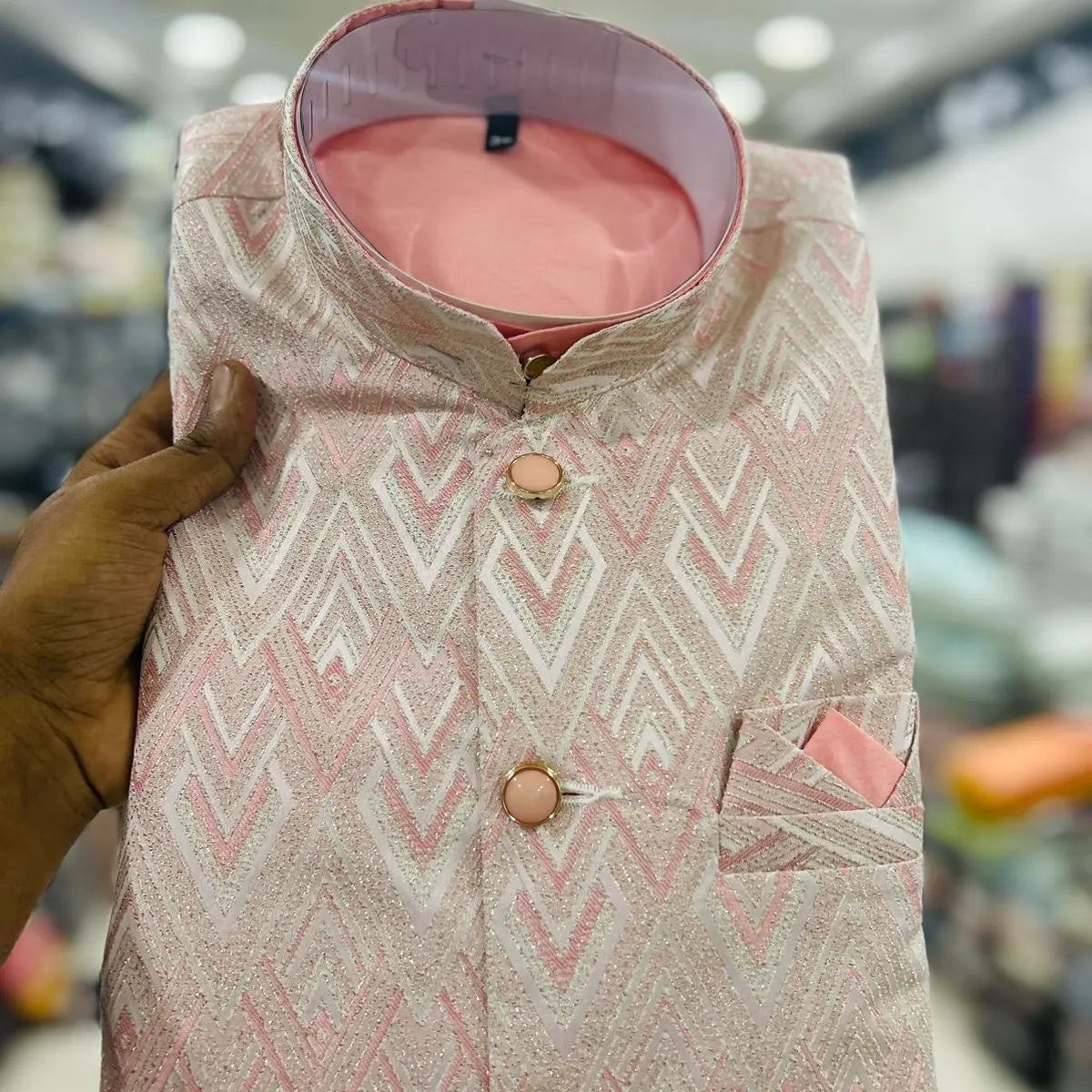Mens Jacket Kurta Set