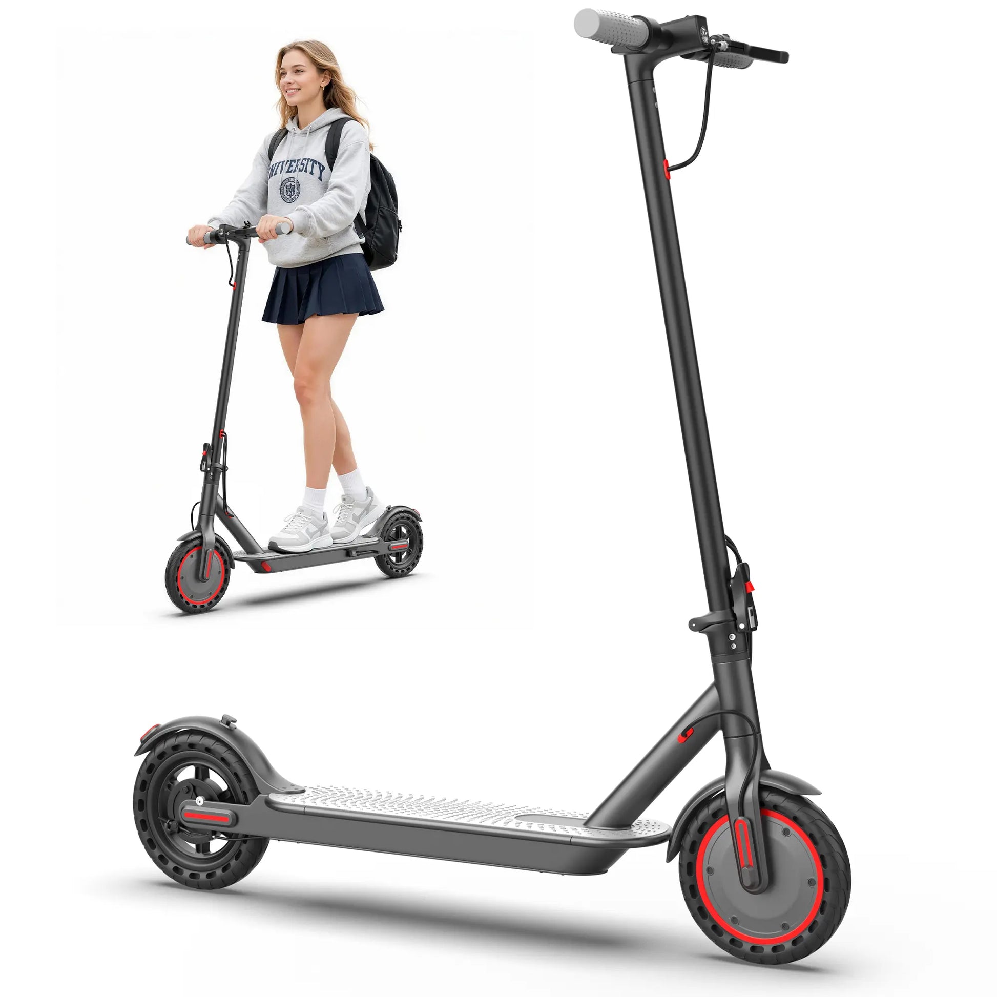 【Aopo】Electric Scooter - 350W Motor, 36V Battery, 19Mph Max Speed, 4-Speed, 12-15 Mi Range, App-Controlled, Dual ABS Brakes, Portable Foldable, Fitness for Everyone, Ideal Gift for Family & Friends