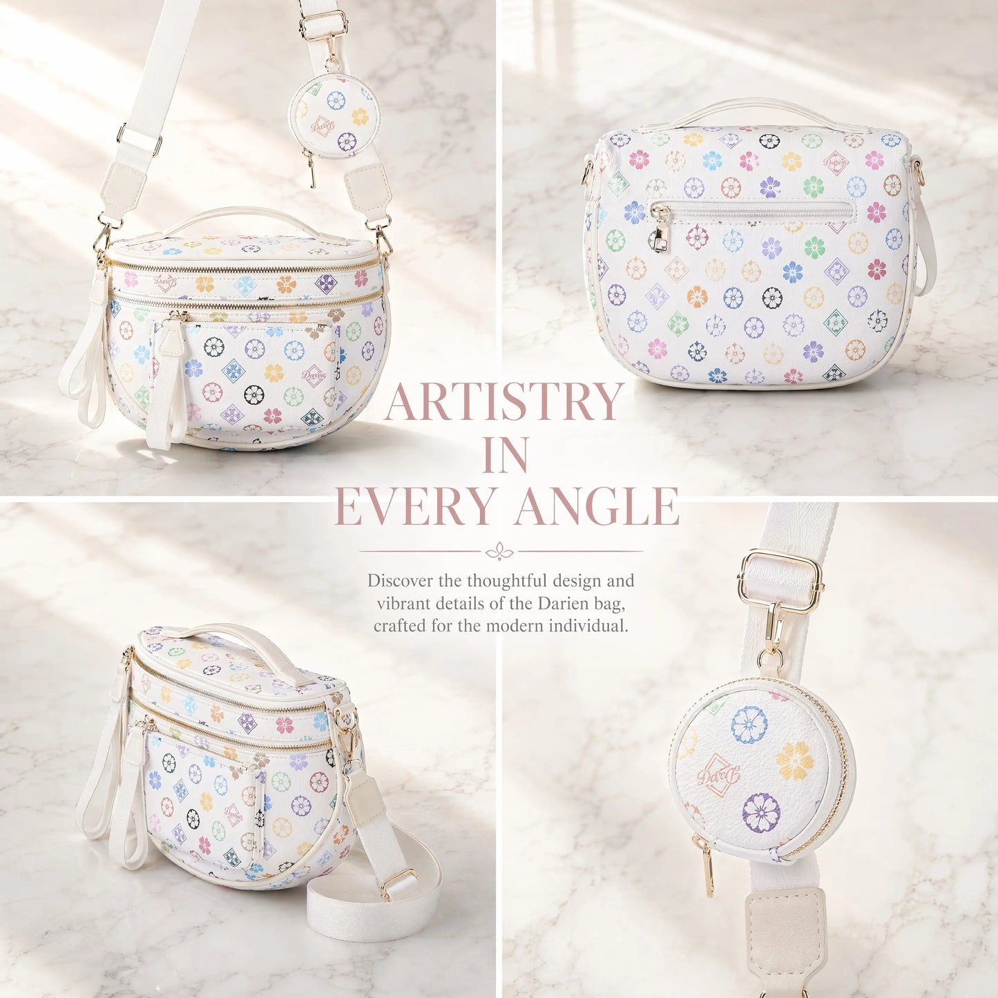 Spacious Checkered PU Leather Crossbody Bag Bum Bag Checkered Handbags Wallets for Women Summerwins