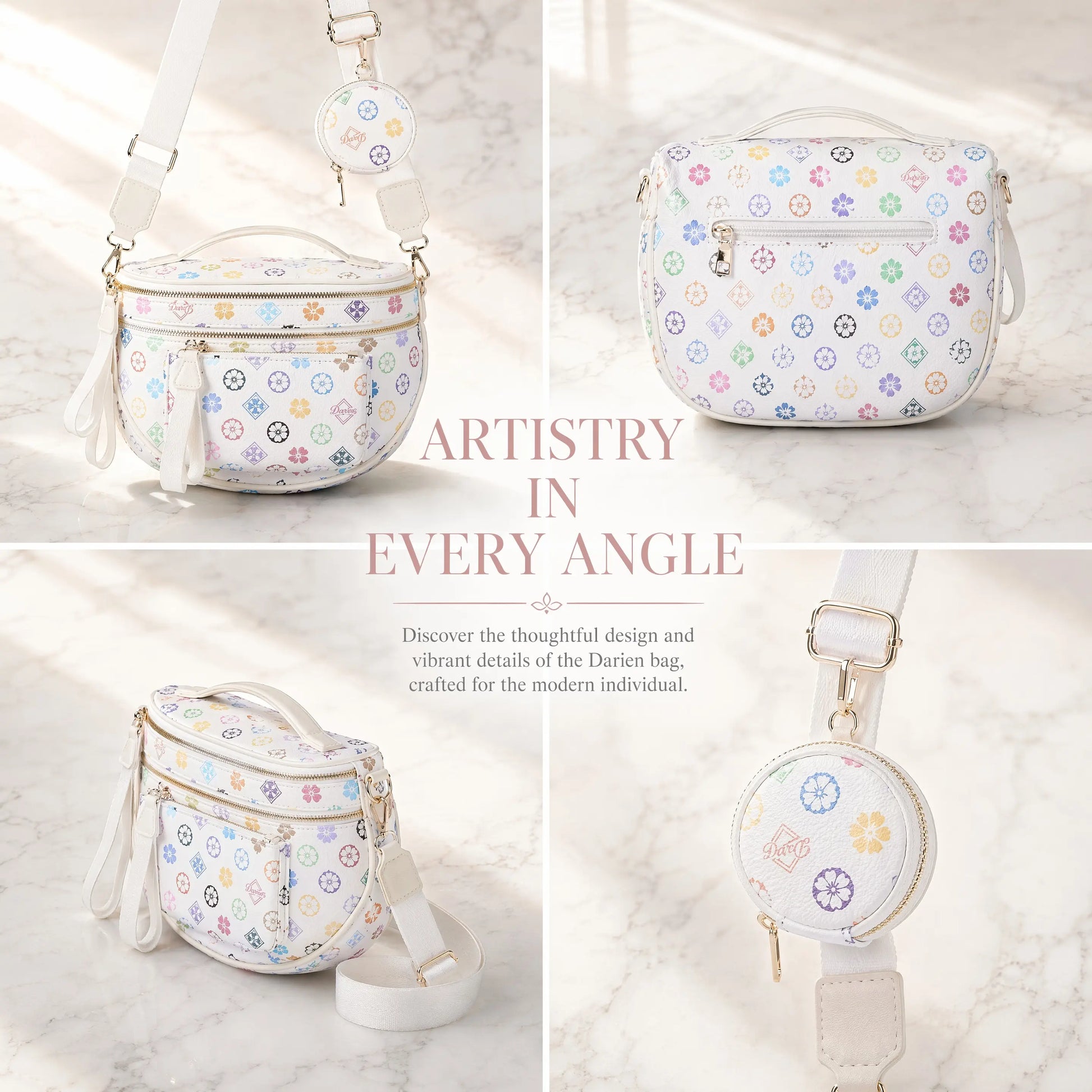 Spacious Checkered PU Leather Crossbody Bag Bum Bag Checkered Handbags Wallets for Women Summerwins