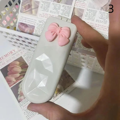 2 in 1 Mini Hair Brush Folding Massage Comb Head Massage Anti-Static Portable Hair Combs Mirror Air Cushion Scalp Massage Comb