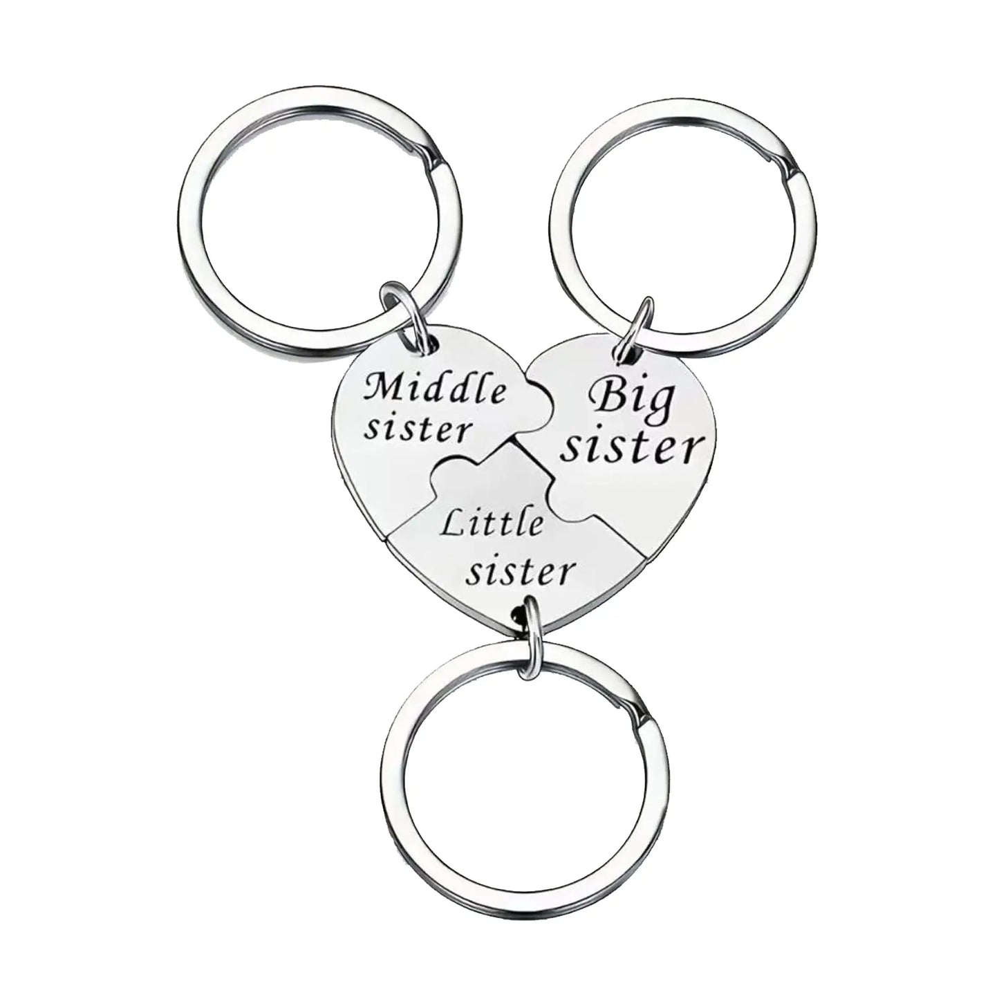 Mother Daughter Keychain for 4 – Mom & Three Sisters (Big, Middle, Little) – Thoughtful Gift for Mother’S Day, Birthday, or Any Occasion