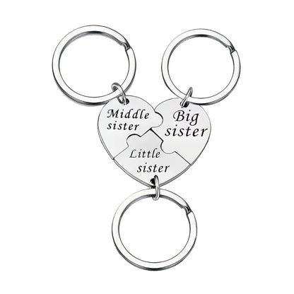 Mother Daughter Keychain for 4 – Mom & Three Sisters (Big, Middle, Little) – Thoughtful Gift for Mother’S Day, Birthday, or Any Occasion
