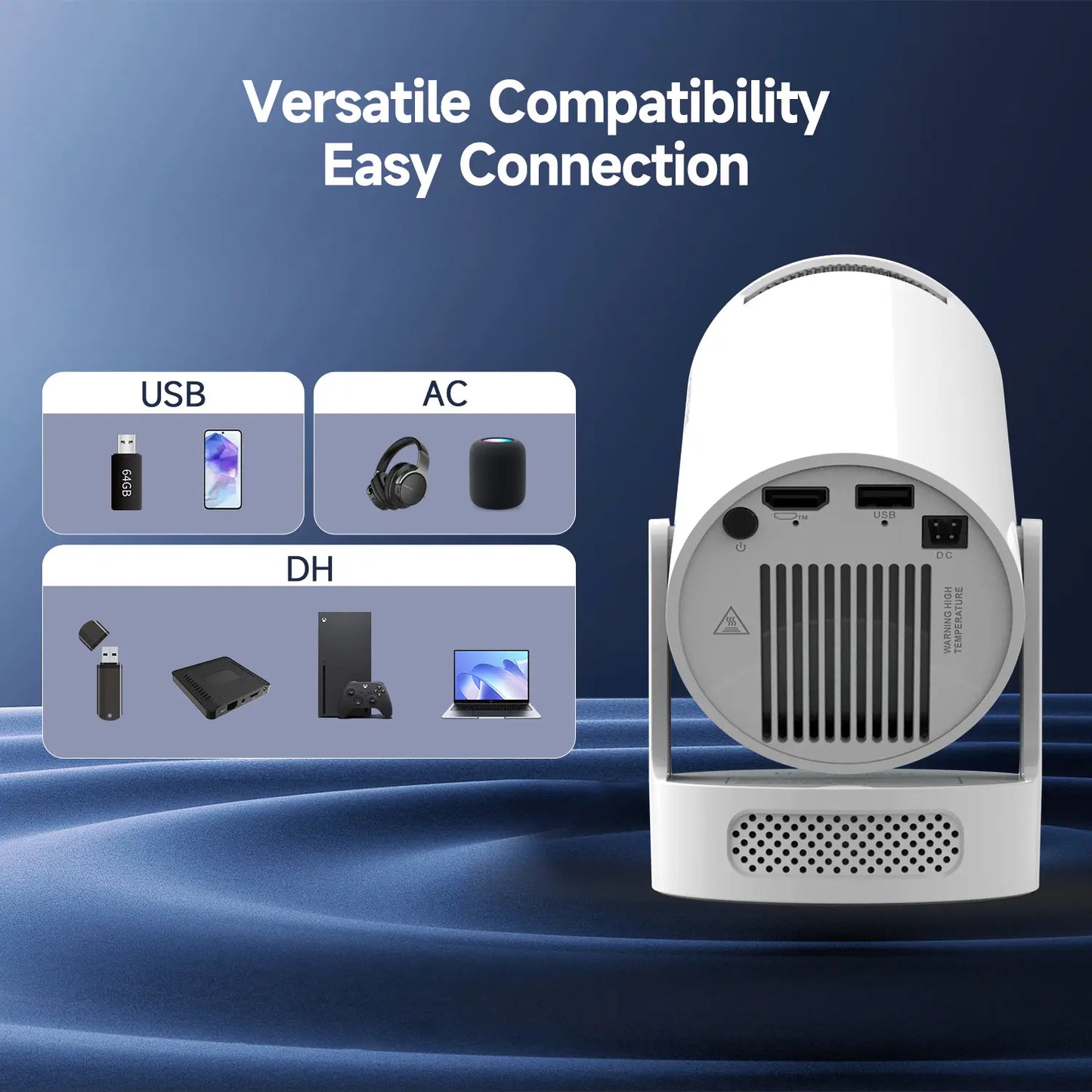 [US Warehouse] Magcubic Hy300Pro+ 290ANSI Projector Android 14 BT5.4 WIFI6 8K 4K Decode Native 1280*720P 0.8:1 Throw Ratio Built-In Speaker & Appstore Allwinner H726 Home Cinema Mini Smart Portable Upgraded Hy300Pro #Tiktokshopbacktoschool