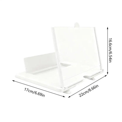 Phone Screen Magnifier 3D HD Tabletop Enlarger Cell Phone Magnifier for Seniors Video Watching Movie Night Home Travel Break