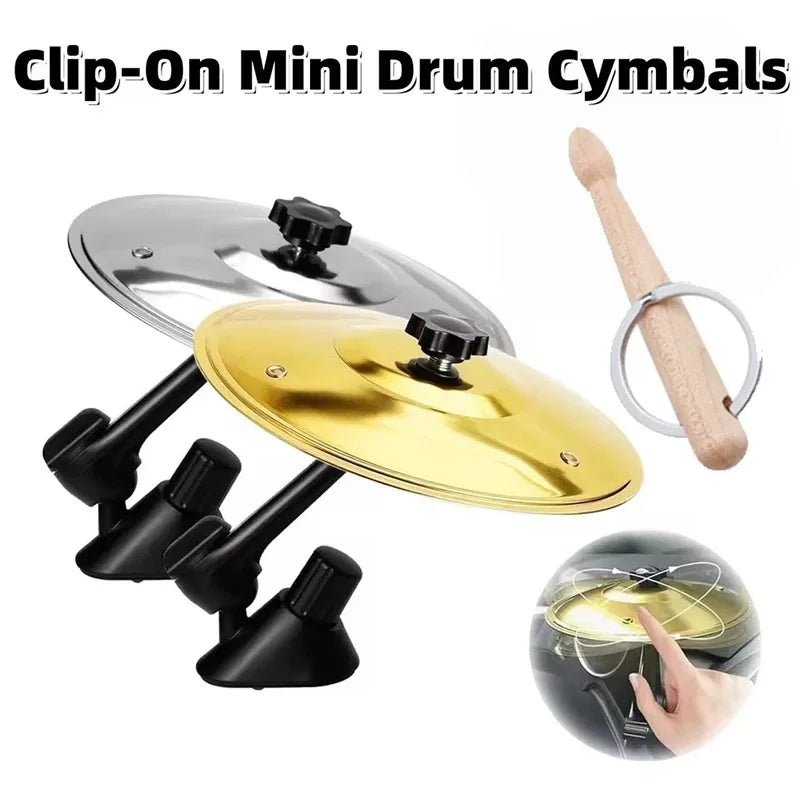 Clip-On Mini Air Vent Musical Drum, Alloy Saucer Car Car Dashboard Cymbal Air Outlet Stainless Steel Drum Cymbal Easy to Install