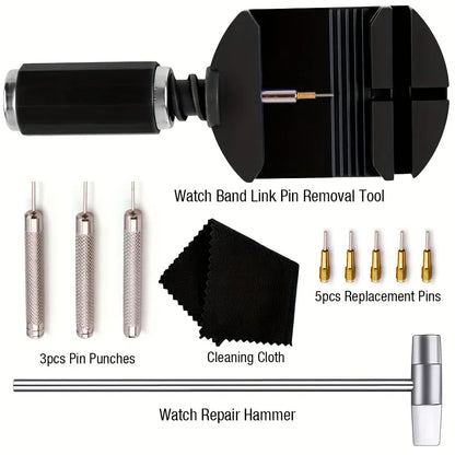 Watch Link Removal Tool Kit, Watch Band Tool Strap Chain Pin Remover Repair Tool Kit for Watch Band Strap Adjustment, Watc