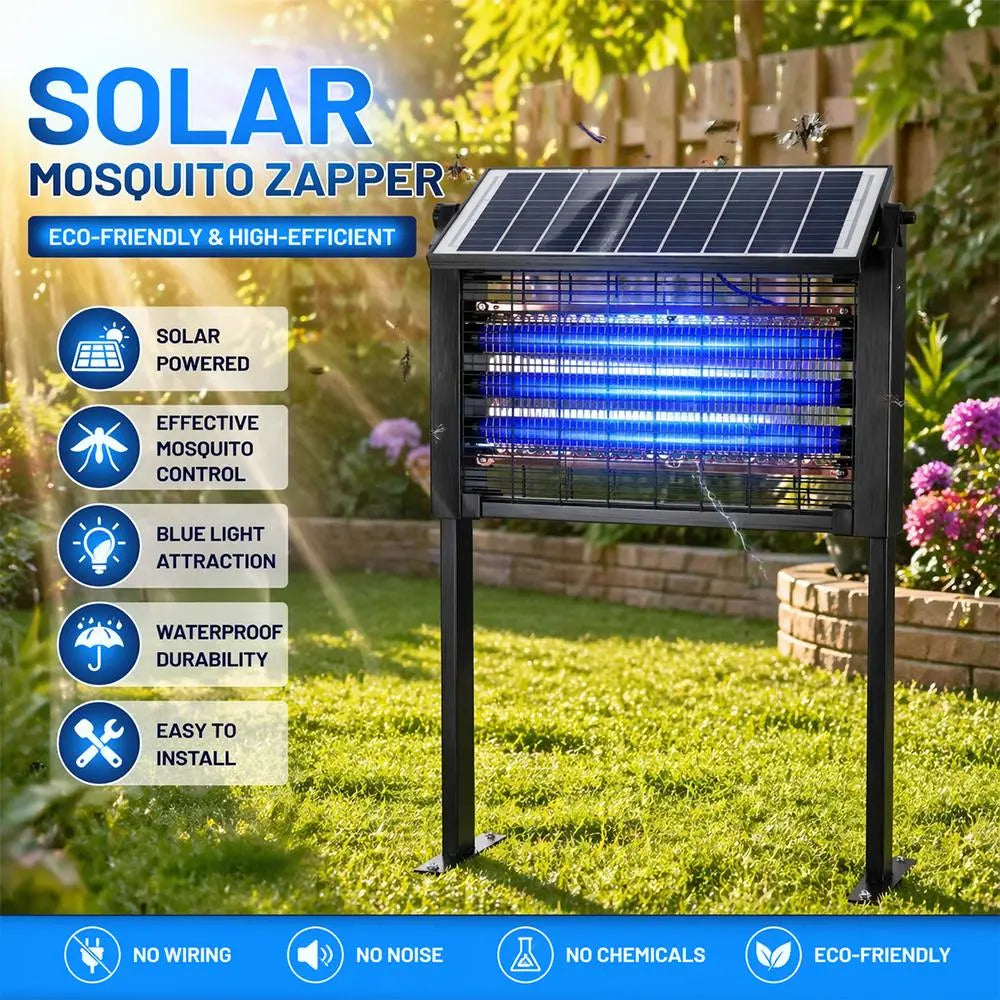 【Summerfinds】2Pack Outdoor 20W High-Power Rechargeable Electronic Mosquito Zapper Light, Waterproof Insect Killer with 3 Tubes, Dual Charging, 6000Mah Battery, for Summer Outdoor Fun,Summerwins
