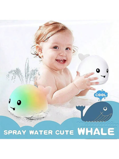Baby Bath Toys, Toddler Bath Toys for Kids Ages 1-3, Light up Whale Bath Toy Sprinkler, Pool Water Table Infant Baby Toys 6-12-1