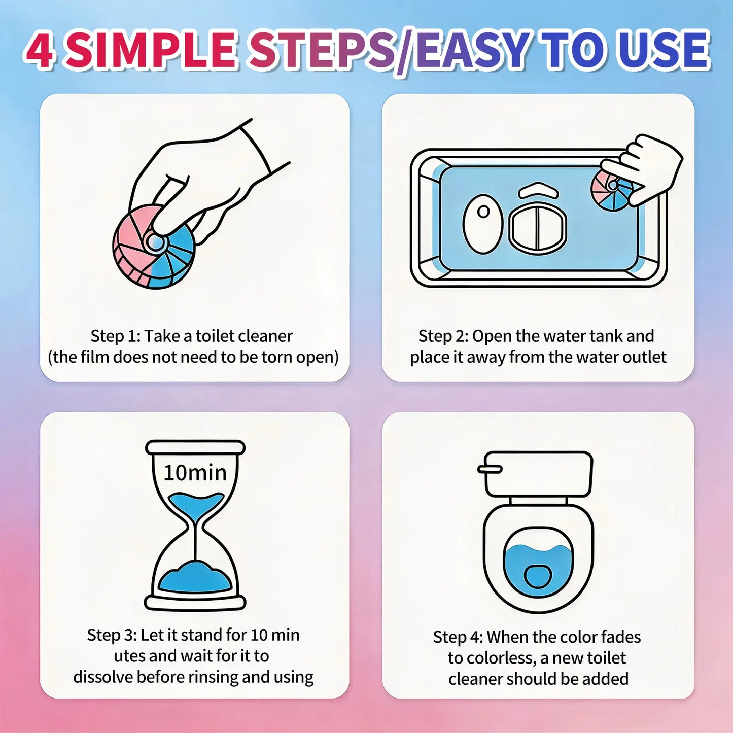 SOPAMI Dual-Color Toilet Bowl Cleaner - 2-In-1 Clean & Deodorize