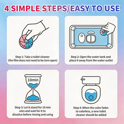 SOPAMI Dual-Color Toilet Bowl Cleaner - 2-In-1 Clean & Deodorize