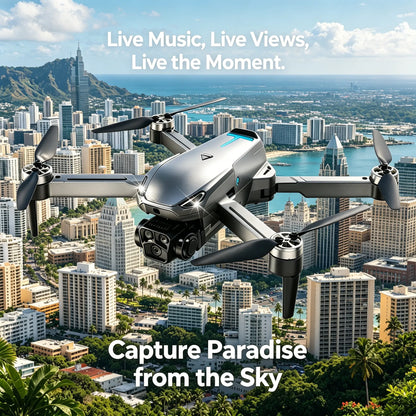 2026 Foldable Aerial M8 Pro Drone with 4K UHD EIS Anti-Shake Camera, GPS Precise Positioning System, 5G Wifi FPV Real-Time Transmission, Intelligent Obstacle Avoidance, Auto Return, 360° Stunt Roll, 2 Batteries for Adults Beginners Aerial Photography
