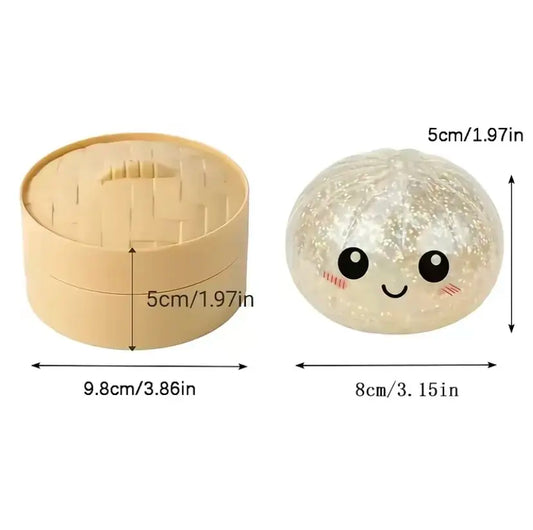 Luminous Dumpling Shaped Squishy Squeeze Toy, Random Color 1Pc, Realistic Food Rebound Texture, Soft Stress Relief Fidget Toy, Table Ornament, Universal Gift for Men & Women