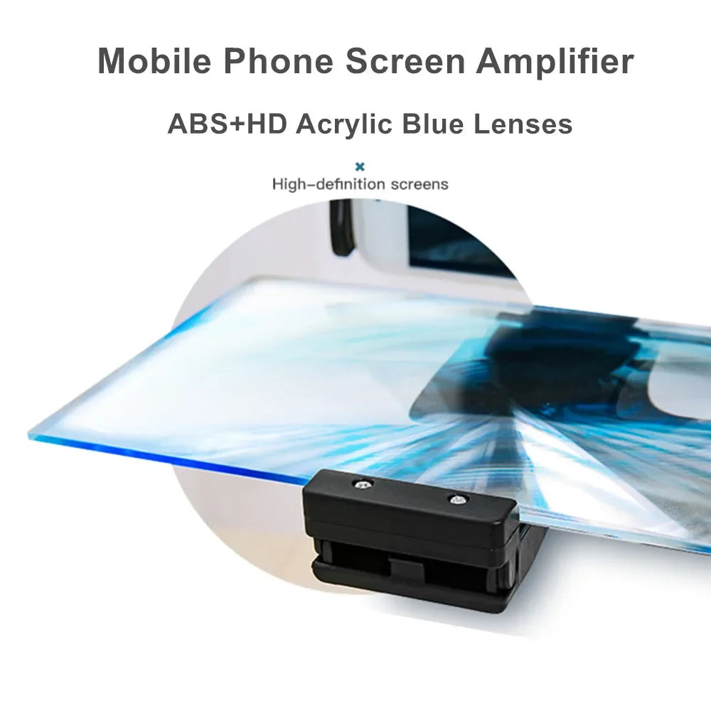 3D HD Mobile Phone Screen Magnifier Desktop Screen Amplifier Phone Holder for Iphone XS MAX Galaxy 4.5-7.0 Inch Smartphone Movie