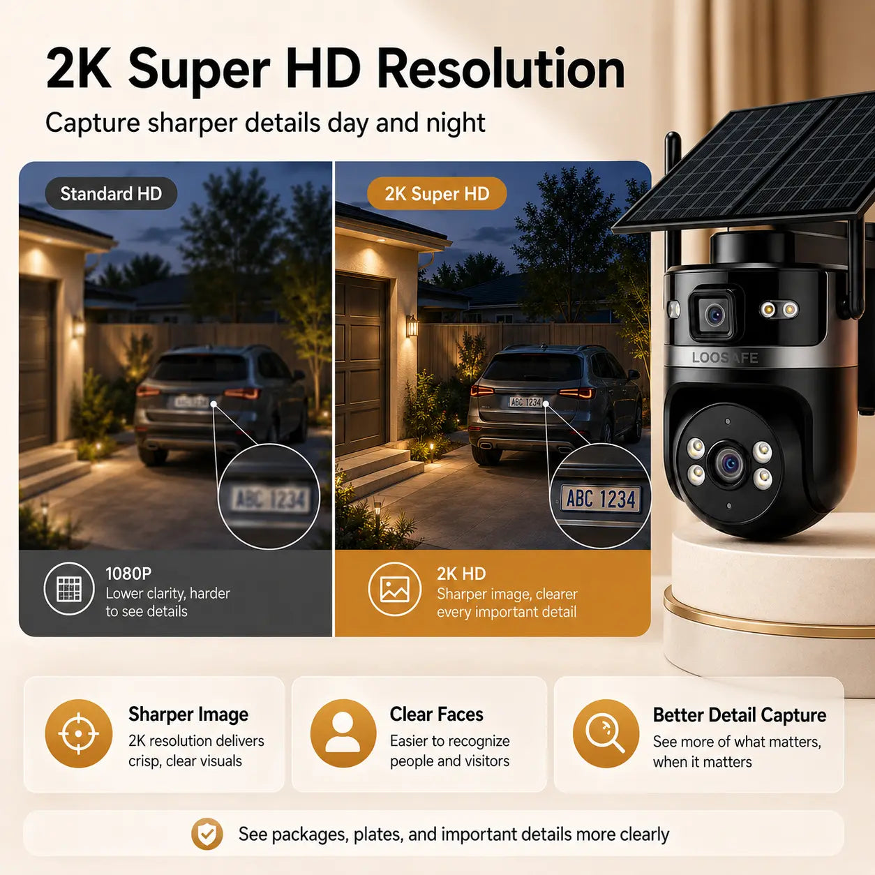 4G LTE Cellular Solar Security Camera, Dual Lens 2K HD Video, No Wifi Needed, Motion Activated, Color Night Vision, 4G Data Card Included, Outdoor CCTV for Remote Areas, Solar Powered with Easy Setup