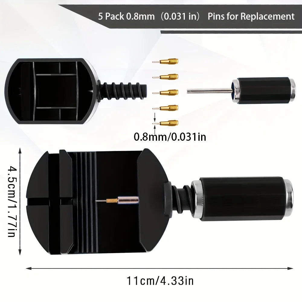 Watch Link Removal Tool Kit, Watch Band Tool Strap Chain Pin Remover Repair Tool Kit for Watch Band Strap Adjustment, Watc