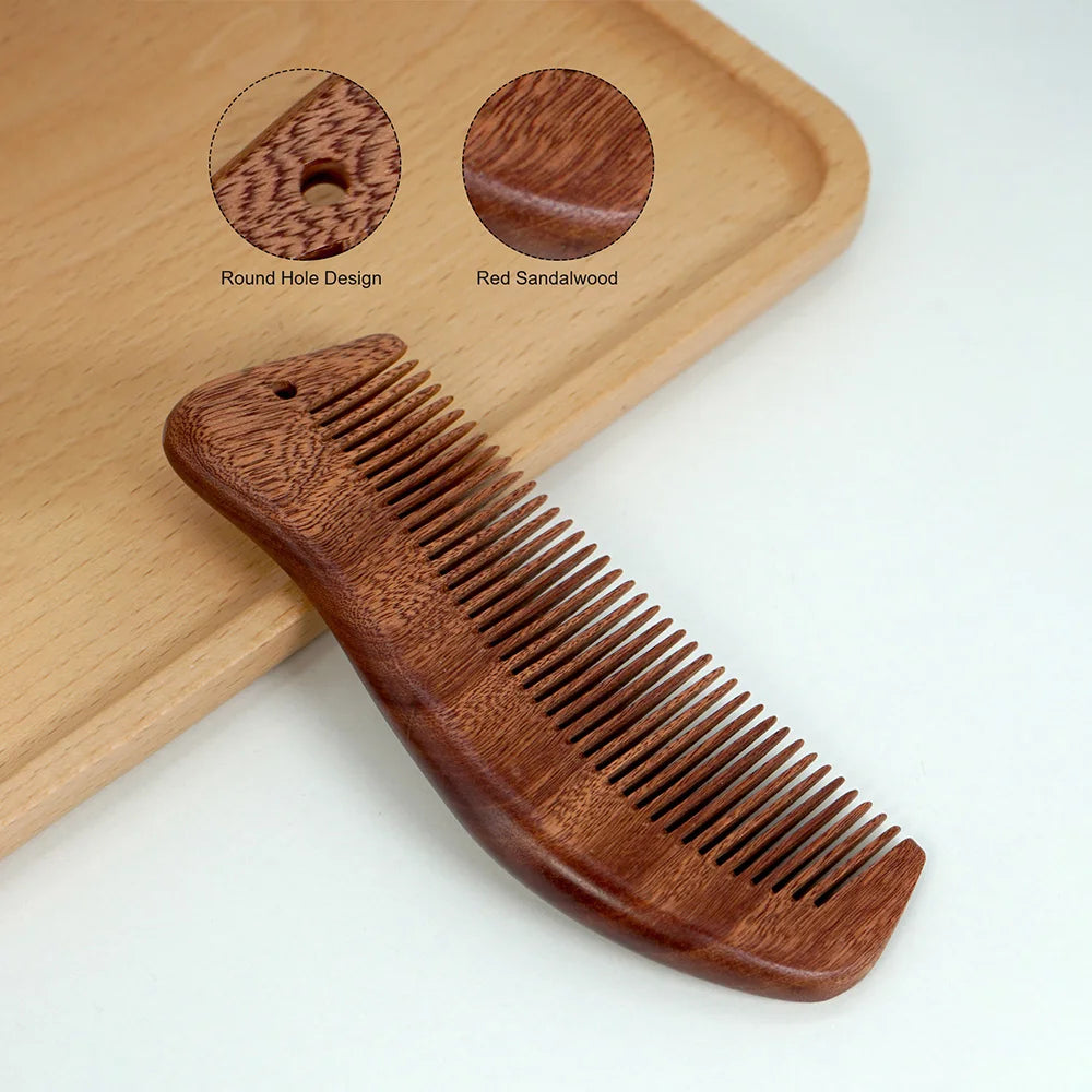 Natural Wood Comb Sandalwood Hair Comb Scalp Massage Combs Massage Anti-Tangle anti Static Hair Brush Hairdressing Styling Tools