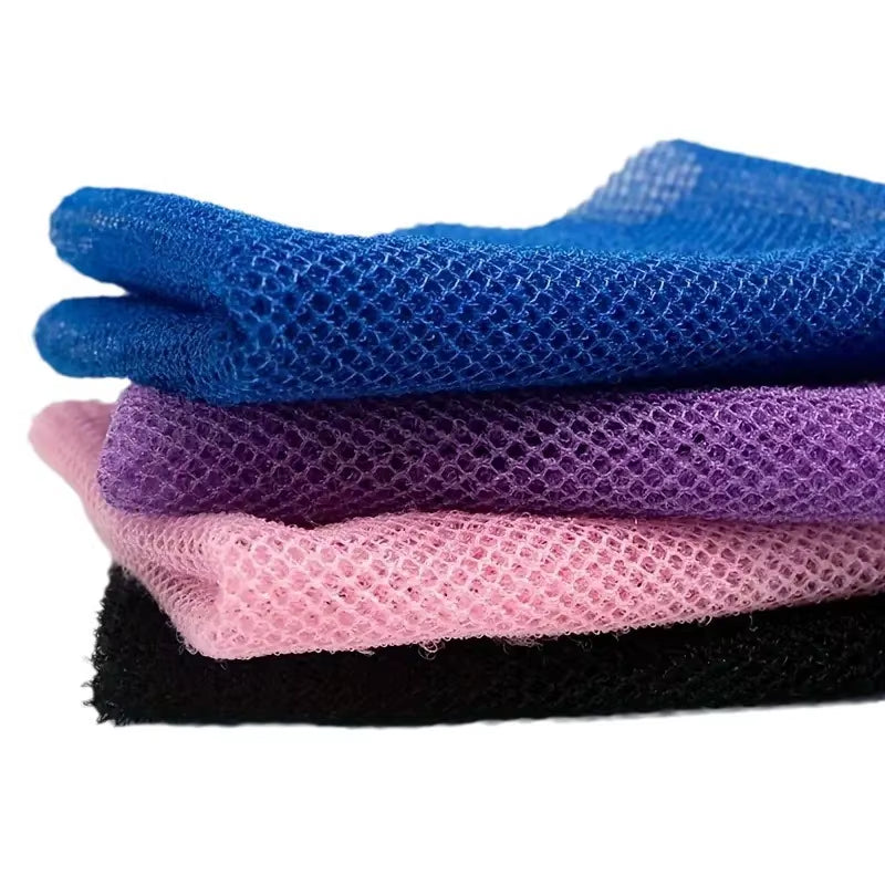 Mesh African Net Bath Sponge Water-Absorbent Long Strip Shower Scrubber Quick Foaming Lightweight Exfoliating Bath Towel