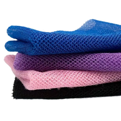 Mesh African Net Bath Sponge Water-Absorbent Long Strip Shower Scrubber Quick Foaming Lightweight Exfoliating Bath Towel