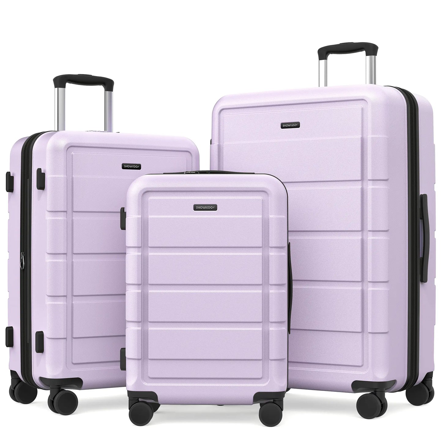 SHOWKOO 3-Piece Luggage Sets (20/24/28In), Deep Blue Full PC Durable Expandable Hardshell, 4-Wheel High-Capacity Tsa-Proof Anti-Theft Carry on & Checked Luggage, Gift for Travel/Business, Tsa-Proof Luggage Sets