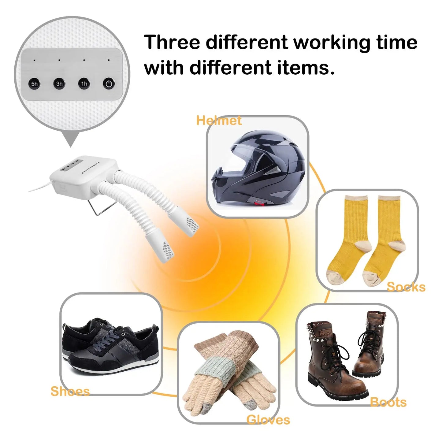 H&B Luxuries Boot Dryer Shoe Dryer, Boot Warmer and Glove Dryer with Timer, Safety Boot Dryer for Work Boot, Quick Drying, Eliminate Damp & Odor