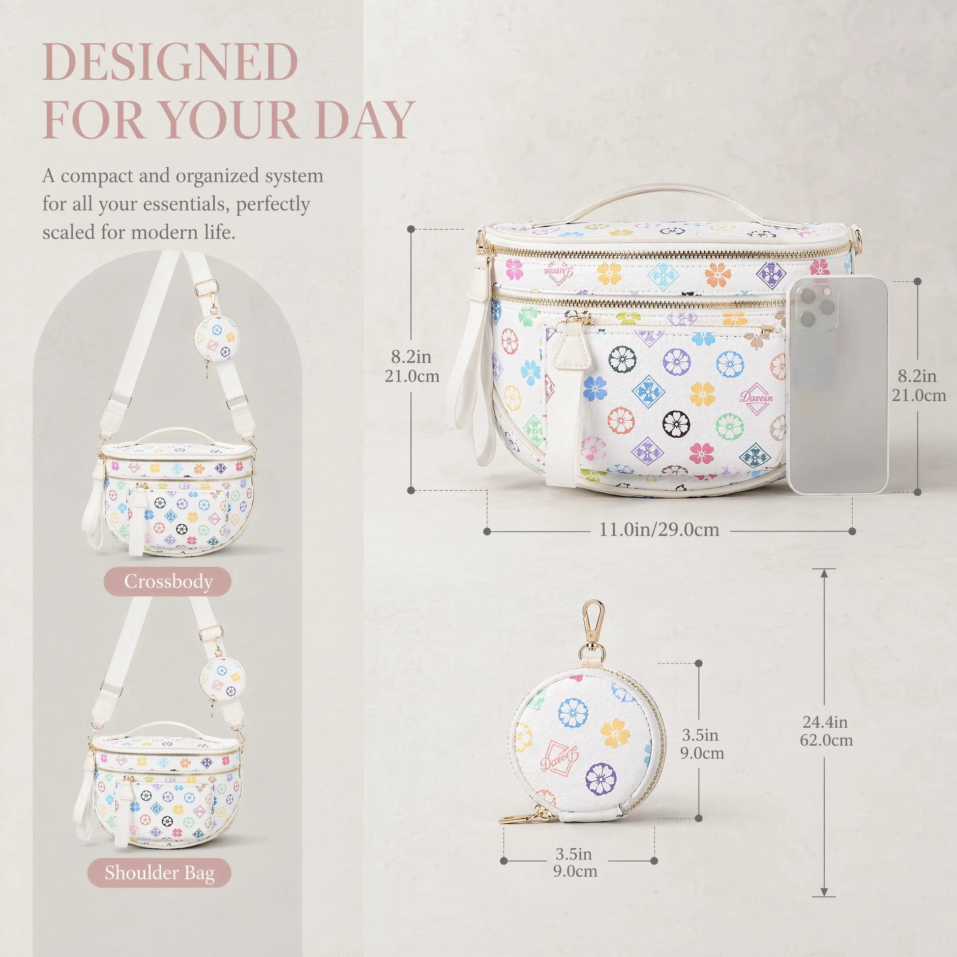 Spacious Checkered PU Leather Crossbody Bag Bum Bag Checkered Handbags Wallets for Women Summerwins