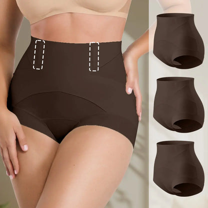 Morelect 1/3/4 Pcs Women'S High Waist Panties, Front Crisscross Design with Gentle Shaping Effect, Breathable Lightweight for Daily Comfort, Stay-Put Boned Waistband, Everyday Soft Briefs.
