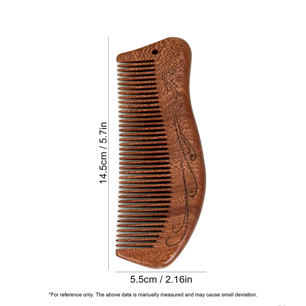 Natural Wood Comb Sandalwood Hair Comb Scalp Massage Combs Massage Anti-Tangle anti Static Hair Brush Hairdressing Styling Tools