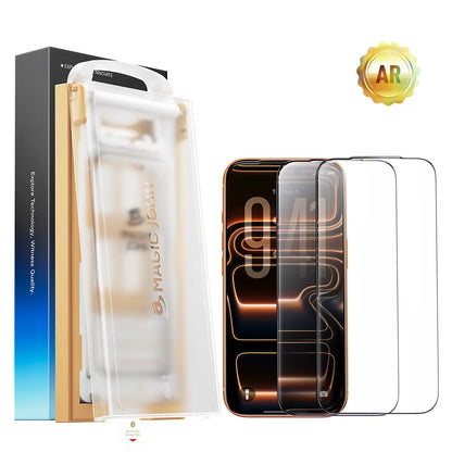 MAGIC JOHN AR Anti-Glare HD Screen Protector for Phone, Outdoor Sunlight Clear Viewing | Ultra-Thin Black Border Full Coverage | 3D Curved Edge Smooth Touch | Earpiece Dust Protection | Scratch & Impact Resistant | AR Clarity / 28° Privacy Options