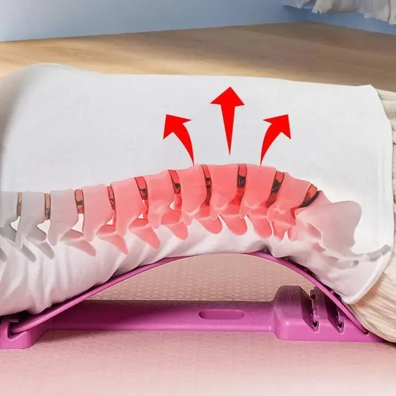 Lumbar Spine Relaxer for Gentle Stretching, Slim Shoulder and Thin Back Support, Yoga Spine Correction for Hunchback Relief, Back Stretcher, Spinal Decompression Stretcher, Relaxation Aid