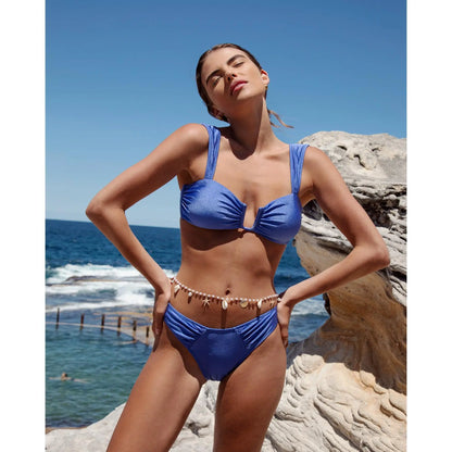Blue Triangle High Stretch Bikini Set