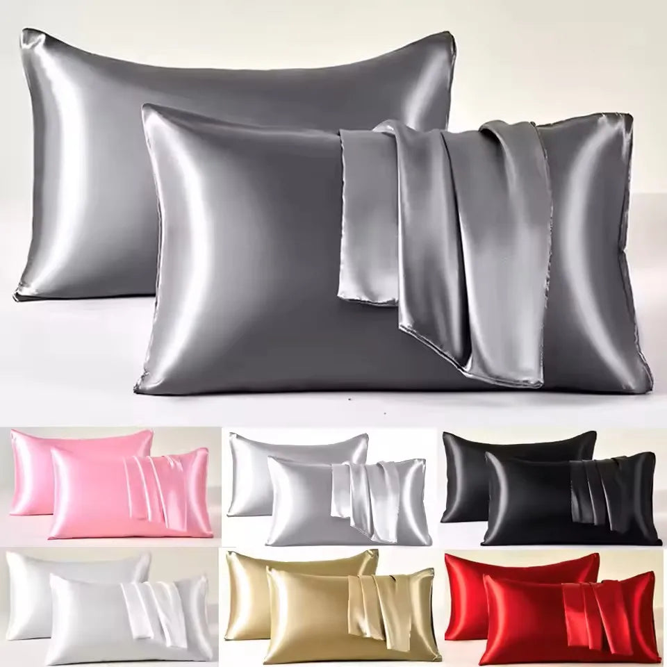 1PC Satin Pillowcase for Hair Similar to Silk Pillow Cases for Skin, Silky & Soft Pillow Covers, Gifts for Her or Him