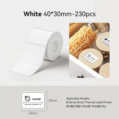 NIIMBOT Labels for B-Series Thermal Label Printer, Thermal Label Tape for Marson Jar/Bakery/Grocery/Barcode/Return Address/Small Business,Back to School,Back to School Haul